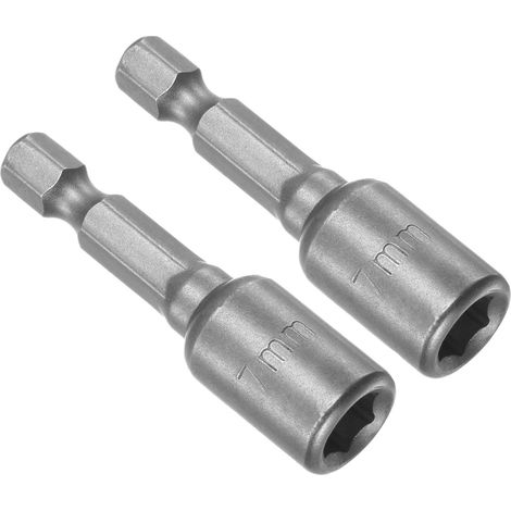 Embout De Tourne-Écrou À Changement Rapide Cr-V 7mm 1/4" 48mm L 2 Pcs (1/5)