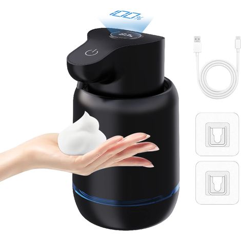 Distributeur de savon mousse automatique sans contact (type mousse), rechargeable par USB, quatre vitesses réglables (1/5)