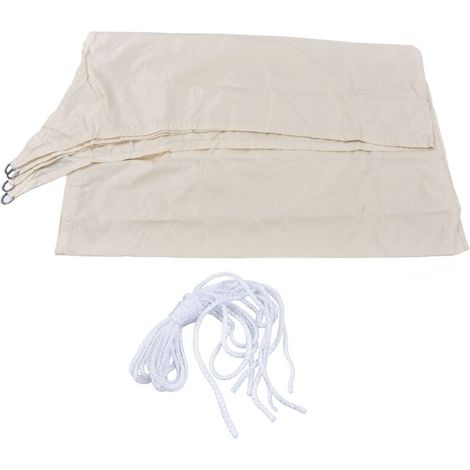 Voile d'ombrage imperméable 3x3m pliable blanc laiteux - Store extérieur anti-chaleur forme quadrilatère (1/5)