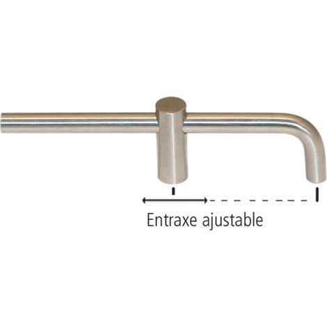 Cadap Modelo arco Asa acero inoxidable cepillado 8mm 64mm