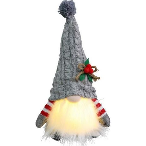 Décoration Noël - Lampe Décorative - 31 x 16 cm - Pour Sapin de Noël Intérieur Cheminée Étagère - Plastique et Tissu - ×1 (1/4)