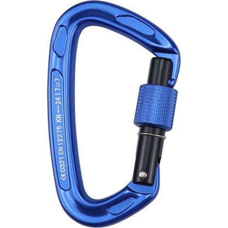 Mousqueton Forme D - 24 KN - Aluminium - Pour Escalade Randonnée Sauvetage - 1 Pièce (1/4)