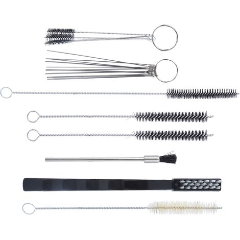 Kit de nettoyage portable de 19 pièces pour aérographe, comprenant des accessoires et outils à main. (1/5)