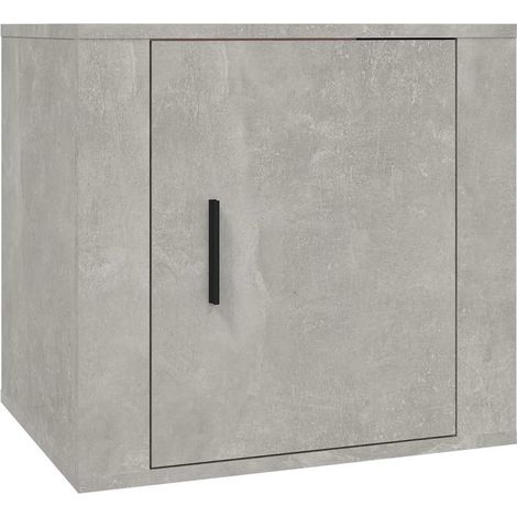 Maison Exclusive - Mesita de noche color gris hormigón 50x39x47 c (1/5)