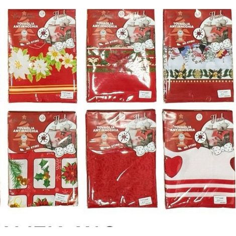 Trade Shop - Mantel Navidad Antimanchas No Planchar Impermeable Fantasias Varias 18 Plazas - (1/4)