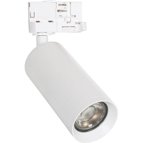 Faretto Portalampada Binario Trifase Quarzo per Lampadina GU10 Bianco
