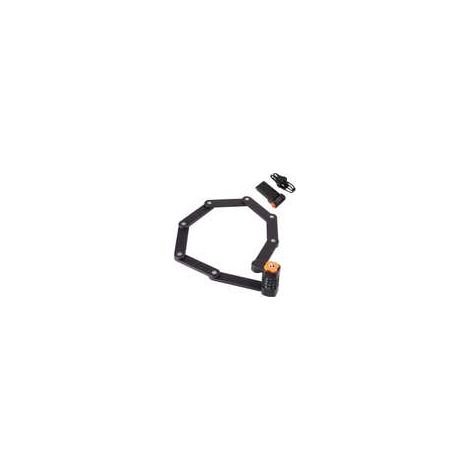 Antivol vélo pliable, antivol vélo anti-cisaillement, cadenas à combinaison à 4 chiffres, 8 sections pliables, 8 chaînes en acier extra dur (1/5)