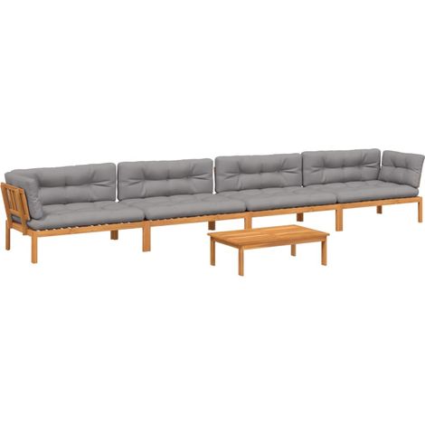 Maison Exclusive - Set de sofás de palets de jardín y cojines 5 p