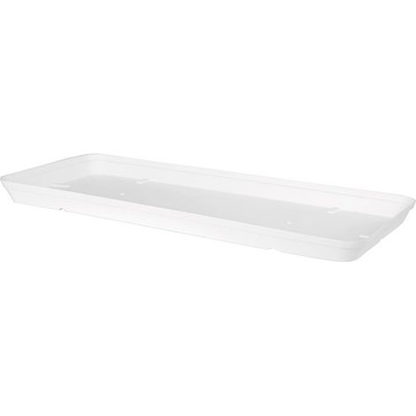 Rechteckiger Untersetzer Capri XL – 28 x 53 x H 4 cm – 5,2 l – Weiß