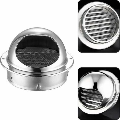 Couvercle D Aeration - 160 Mm - Acier Inoxydable - Mural Extérieur - 1 Piece (1/4)