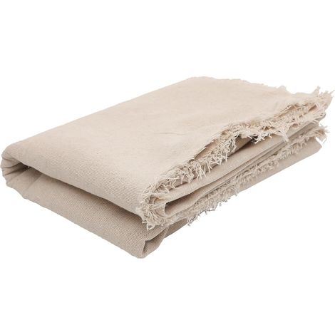 Nappe en Lin Beige Simple, Protège-Table Portable Réutilisable (1/5)