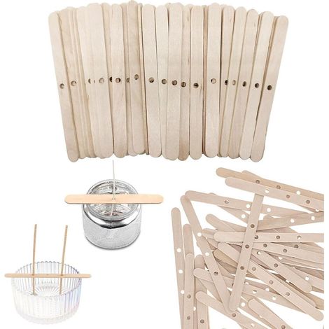 120 Stück Dochthalter Holz Kerzendocht Halter 3 Löcher Kerzen Selbermachen (1/5)