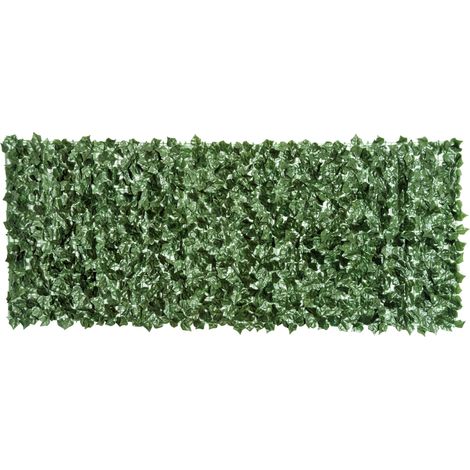 Arella Siepe Sintetica Artificiale 2,4x1m per Balcone e Giardino Foglie Verde Scuro (1/5)