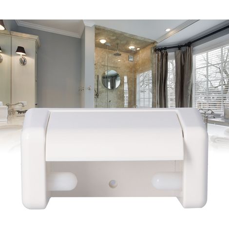 Support mural pour papier toilette - Rangement salle de bain pratique - Porte-rouleau et distributeur essuie-tout (1/5)