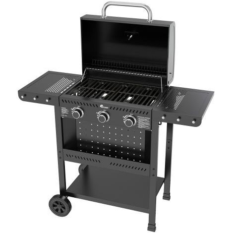 BARBECUE A GAS CARRELLATO mod. 3 fuochi - kW 2.5 x 3 - cm 11