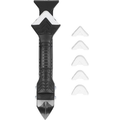 Kit grattoirs silicone 3 en 1 – 5 outils – Finition joints et mastic salle de bain cuisine (1/5)