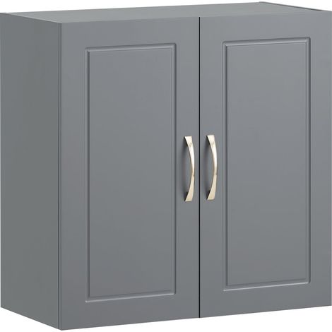 Mueble de Pared Armario suspendido con 2 Puertas Armario Colgante para Baño con Balda Ajustable Gris 60 x 30 x 60 cm FRG231-DG SoBuy ES
