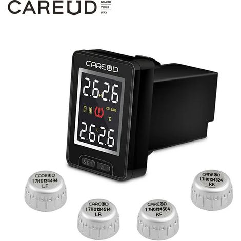 (HONDA-912-WF argent) Convient pour l'électronique automobile, capteurs sans fil pour véhicules, système de surveillance de la pression des pneus, écran LCD interne/externe (1/5)