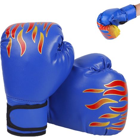 Guantoni da allenamento Muay Thai per bambini - Blu - Guantoni da boxe per bambini  Guantoni da boxe per neonati  Guantoni da boxe per allenamento giovanile  Completo (1/5)