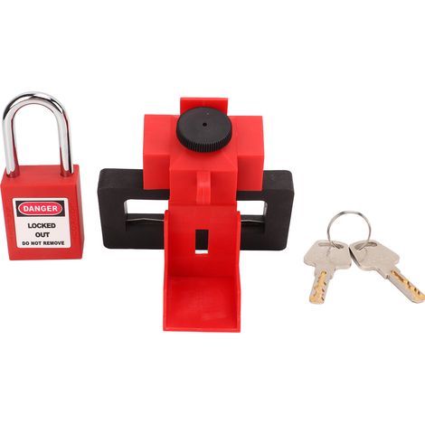 Dispositif de verrouillage de disjoncteur robuste en nylon et métal, résistant aux chocs, facile à utiliser, fixation par pince avec cadenas