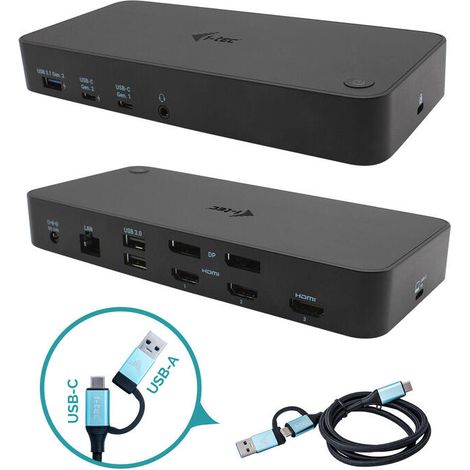 USB 3.0 / USB-C / Thunderbolt, 3x 4K Docking Station + Power Delivery 100W (1/4)