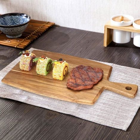 Planche À Découper - Bois D'acacia - 45 x 25 cm - Pour Fromage Fruits Légumes Viande - 1 Pièce (1/5)