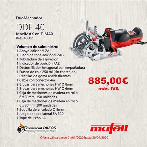 MAFELL Tourillonneuse doble DDF40 MaxiMAX - 918602