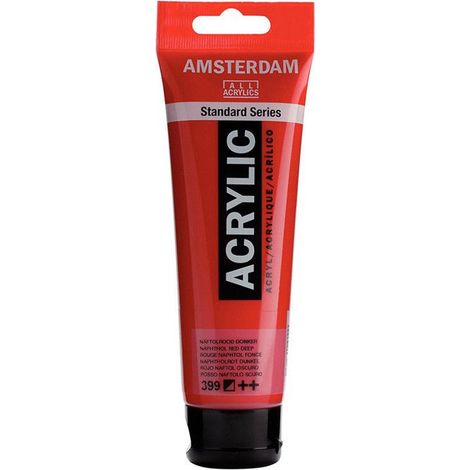 Peinture acrylique - TALENS - Amsterdam - Rouge naphtol profond - 120ml - Tube (1/2)