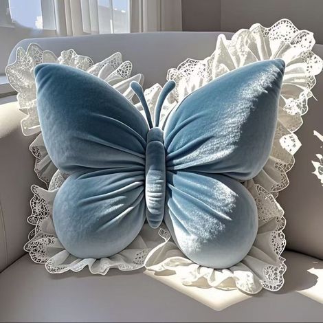 Coussin Peluche Nœud Dentelle - 55 cm - Décoration Intérieure Chambre Salon - Cadeau Noël Anniversaire - 1 Pièce (1/5)