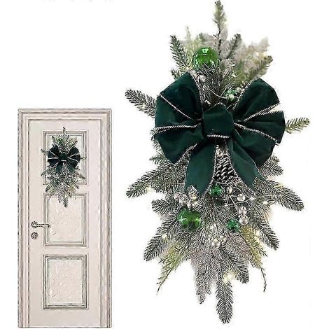 Couronne de Noël, guirlande de Noël avec baies, ornement d'escalier de Noël (1/5)