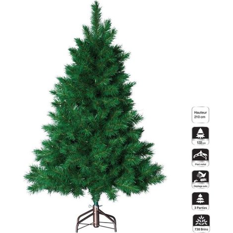 Sapin de Noël 210 cm vert Crystal (1/2)