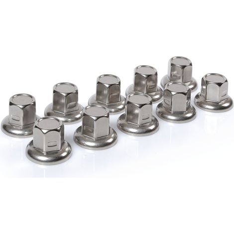 American, Set 10 copribulloni testa piatta in acciaio inox - Ø 32 mm (1/3)