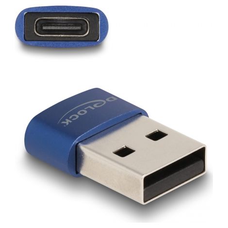 Adaptador USB 2.0 USB Tipo-A macho a USB Type-Câ¢ hembra azul