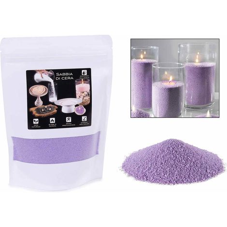 Cera in sabbia viola lavanda in confezione singola - Kit fai da te per la creazione di candele, set da 4 pezzi