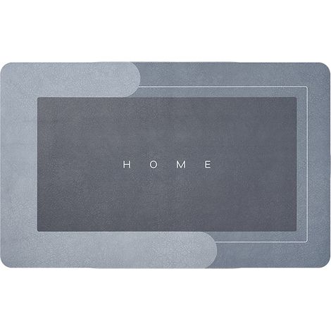 Tapis De Sol - PVC Antidérapant Absorbant Rapide Séchage - Pour Salle De Bain Cuisine Entrée - Bleu - 40x60 cm (1/5)
