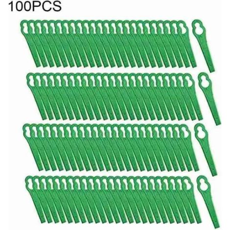 Lot de 100 lames de coupe en plastique for coupe-bordures électrique sans fil(Green) (1/5)