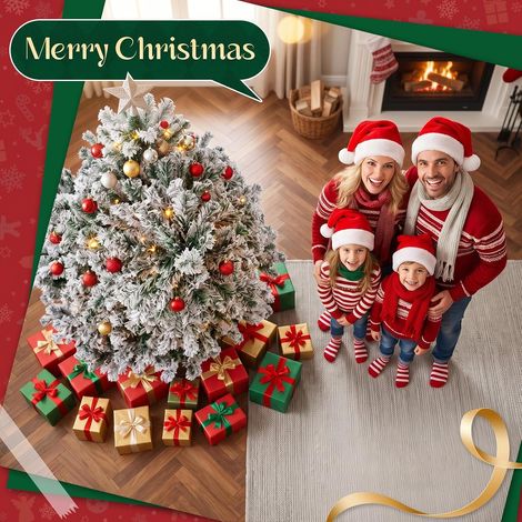 ZMH Sapin de Noël Artificiel 210 cm en PVC, Arbre de Noël Réaliste pour Intérieur (1/5)