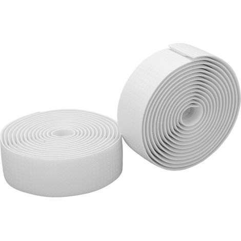 Ruban de guidon vélo en cuir PU antidérapant, absorption des vibrations pour vélo de route, couleur blanche (1/5)
