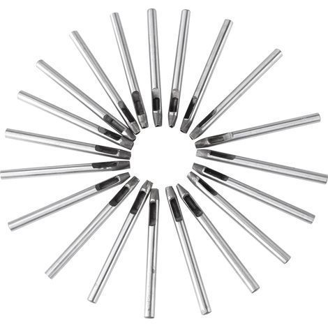 Set mit 20 5 mm großen, blütenförmigen Schneidwerkzeugen aus Kohlenstoffstahl zum Schneiden von Leder, Gürteln und Geldbörsen (1/5)
