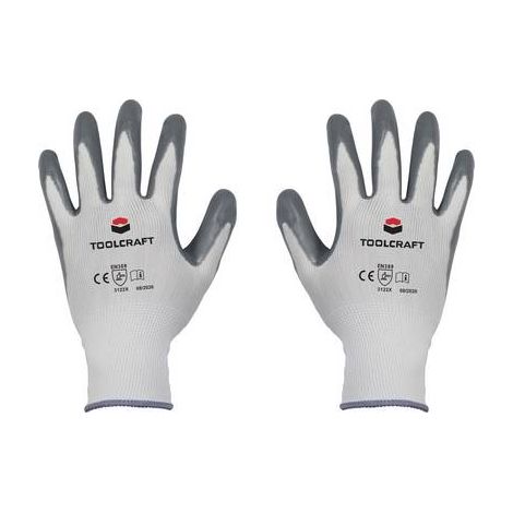 GANTS DE TRAVAIL TAILLE: 7 TOOLCRAFT TO-5621496 POLYAMIDE, NITRILE EN 388 CAT II 1 PAIRE(S) (1/3)