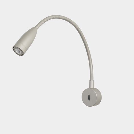 Leds-C4 Bed - Lampada da lettura a LED a 1 luce da interno orientabile a parete grigia