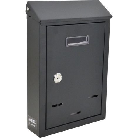 Großer Briefkasten aus Stahl, Anthrazit, 350x230x85mm