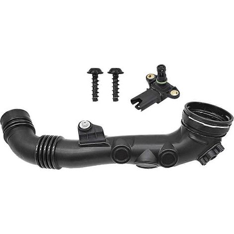 compatible BMW 335i E92 E93 E80 E90, vanne papillon automatique, conduit d'admission d'intercooler avec capteur - réf. 13717615026 13717599294 (1/5)