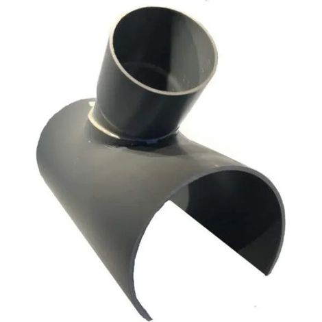 Selle de branchement PVC 100x100 mm à 45 degré, long de 30cm.