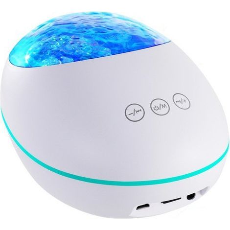 Projecteur Ciel Etoile,8 Modes Lampe Projecteur LED étoile,éclairage Planetarium Projecteur Luminosité Réglable avec Haut-Parleur Bluetooth,Télécommande,Minuterie pour Bébé Enfant Adulte (blanche) (1/4)
