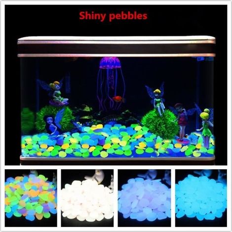 Galets décoratifs - Pierre fluorescente - 100PCS - Résine non-toxique - Couleur violet (1/3)