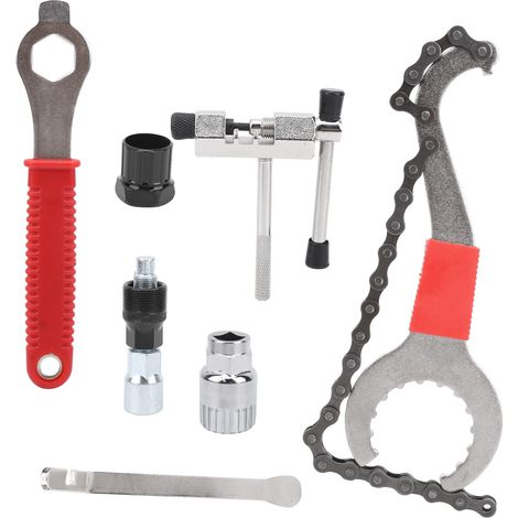 Kit de réparation vélo 7 pièces pour démontage plateau et roue libre, outillage cycle polyvalent (1/5)