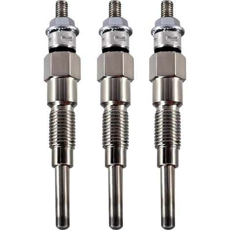 Lot de 3 bougies de préchauffage 16851-65510 16851-65512 pour tracteur Kubota D722 D902 D905 D1005 D1105 V1505 V1305 B1700D B1700E ZD326 ZD326 ZD305 31 Tondeuse BX1800D BX1830D