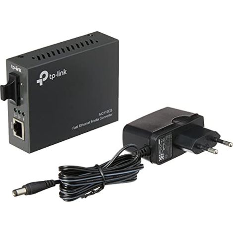 TP-Link Omada MC110CS convertitore multimediale di rete 100 Mbit/s 1310 nm Modalità singola Nero (1/3)