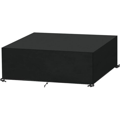 [JAMAIS UTILISÉ] Funda para muebles de jardín de 300 x 250 x 90 cm, color negro, Oxford, rectangular, lona protectora para muebles de jardín y exterior, impermeable, resistente al viento, a los rayos 